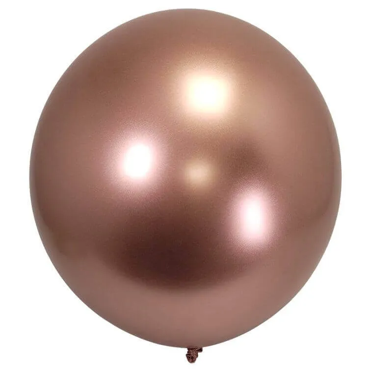 36" Reflective Chrome Rose Gold Latex Balloon (1ct)