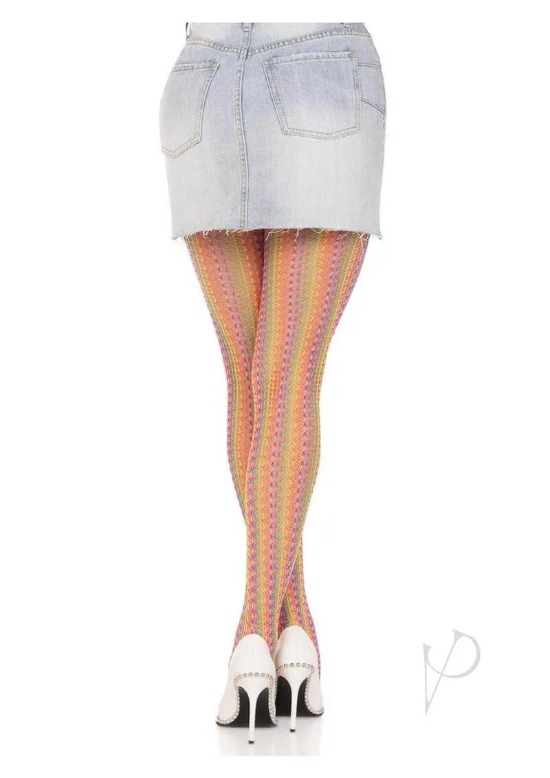 Acadia Rainbow Net Tights