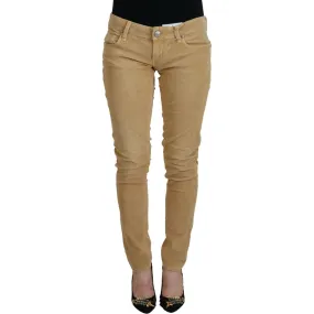 Acht Chic Brown Low Waist Skinny Corduroy Pants