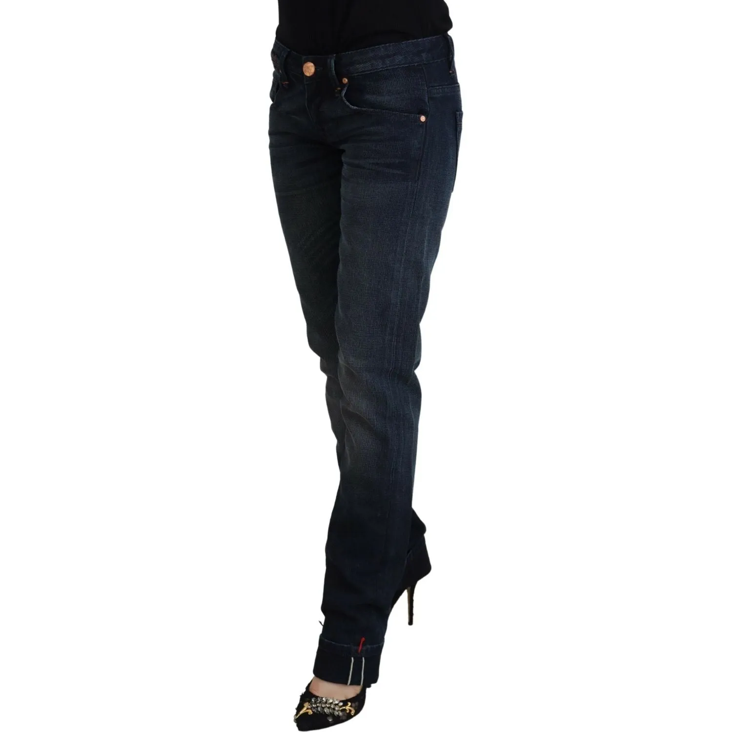 Acht Chic Low Waist Denim Straight Fit Jeans