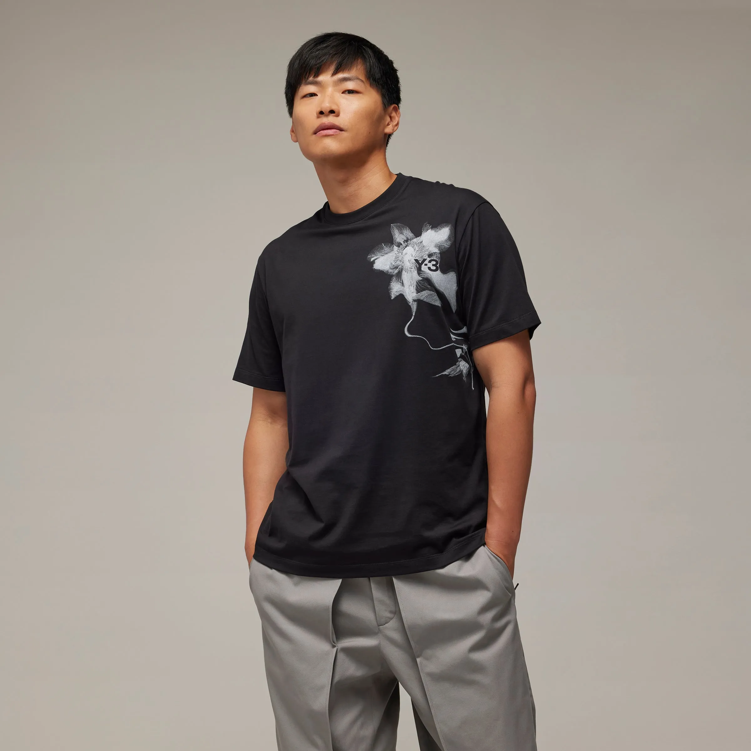 ADIDAS Y-3 Graphic Short Sleeve Tee Black