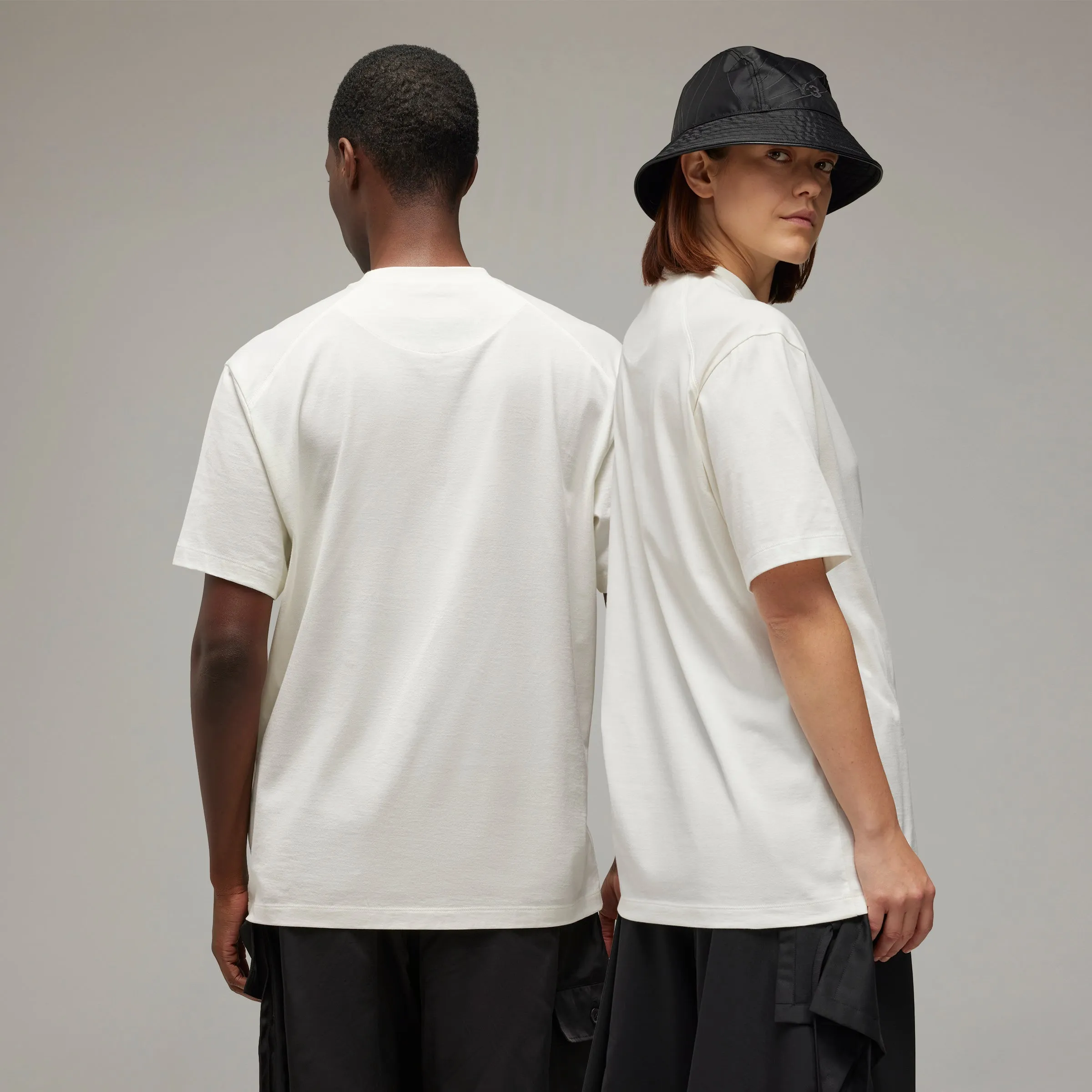 ADIDAS Y-3 Graphic Short Sleeve Tee Off White