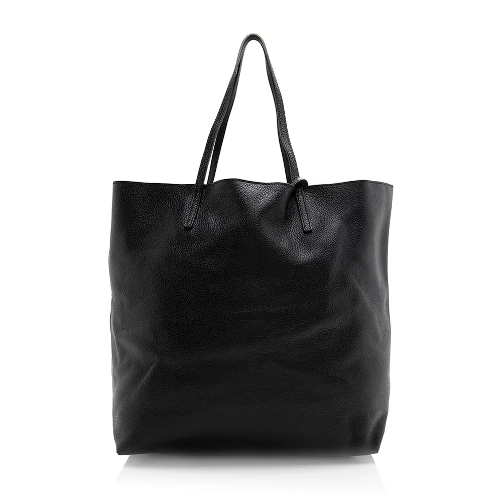 Alexander McQueen Grained Leather Skull Large Shopper Tote (SHF-20718)