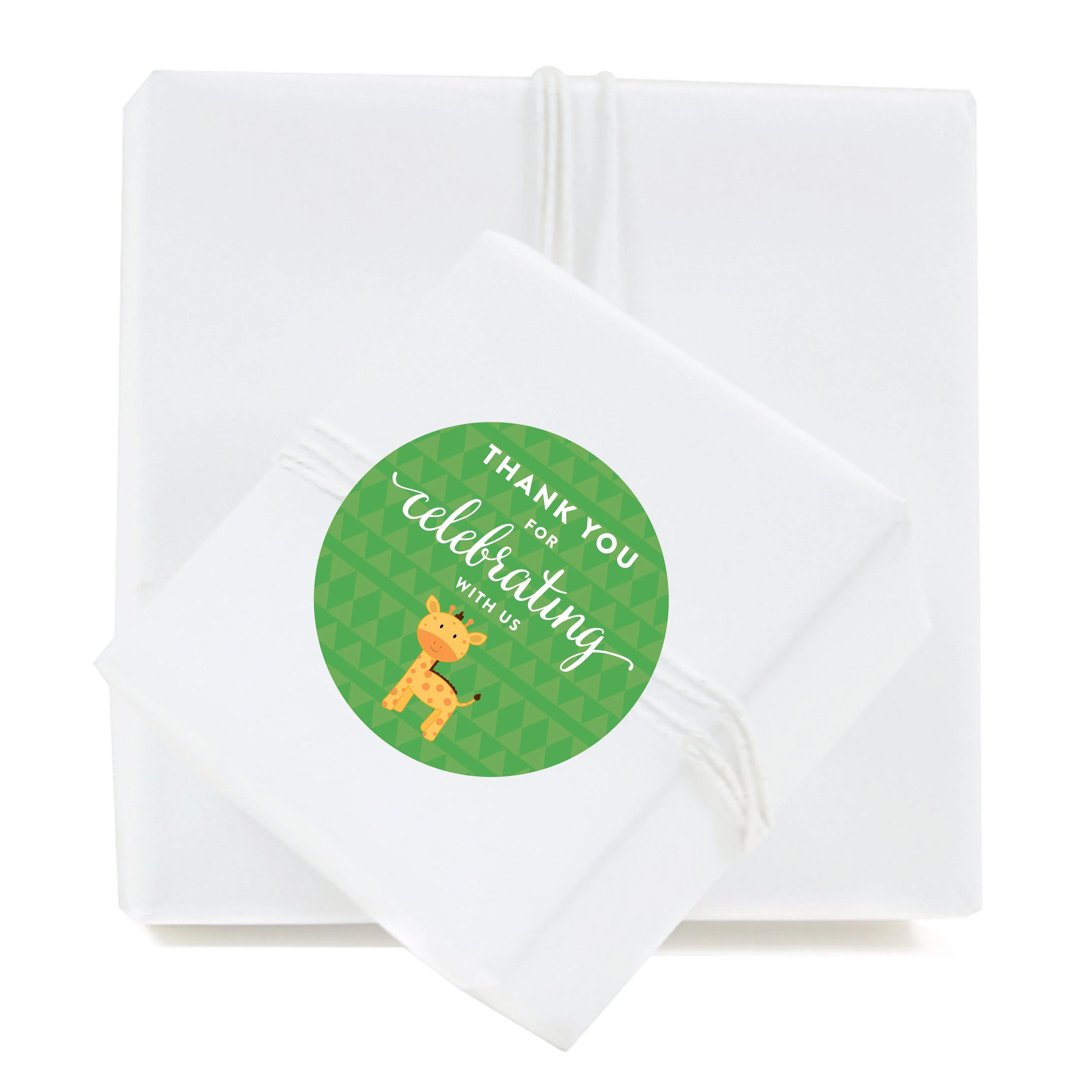 Andaz Press Jungle Safari Baby Shower Round Favor Gift Labels