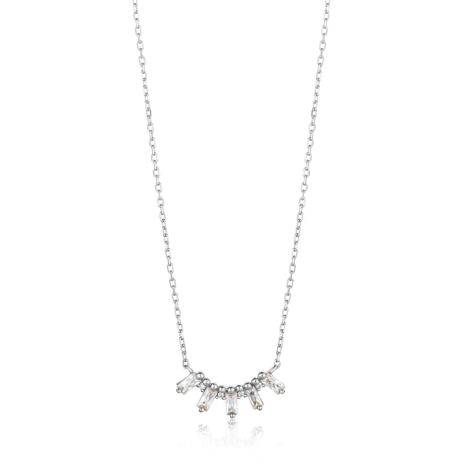 Ania Haie Glow Solid Bar Necklace - Silver