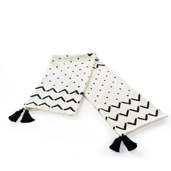 Avant-garde 80201BKN Black/Natural Throw Blanket