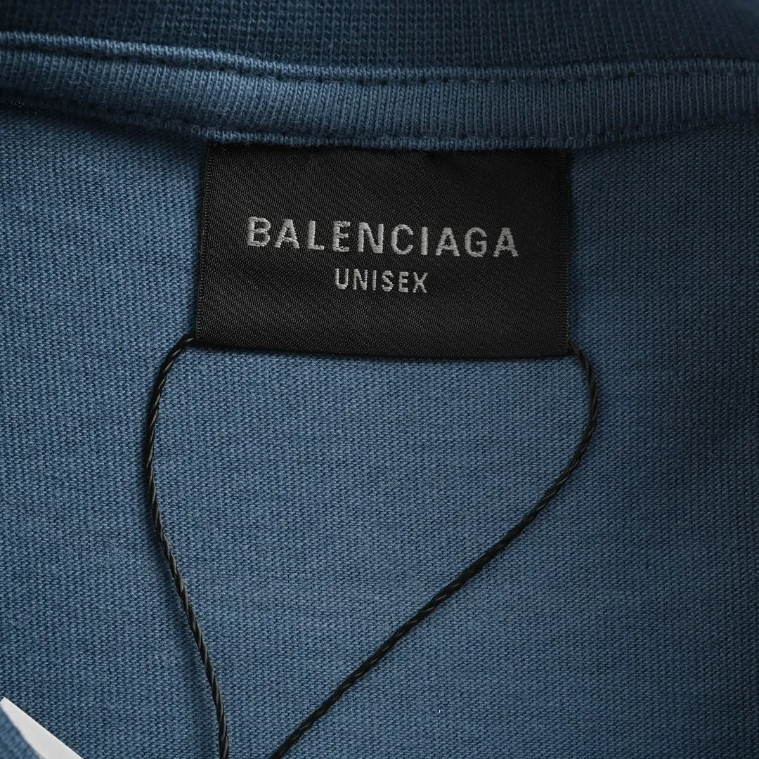 Balenciaga Double B Bitcoin T-Shirt (Blue)