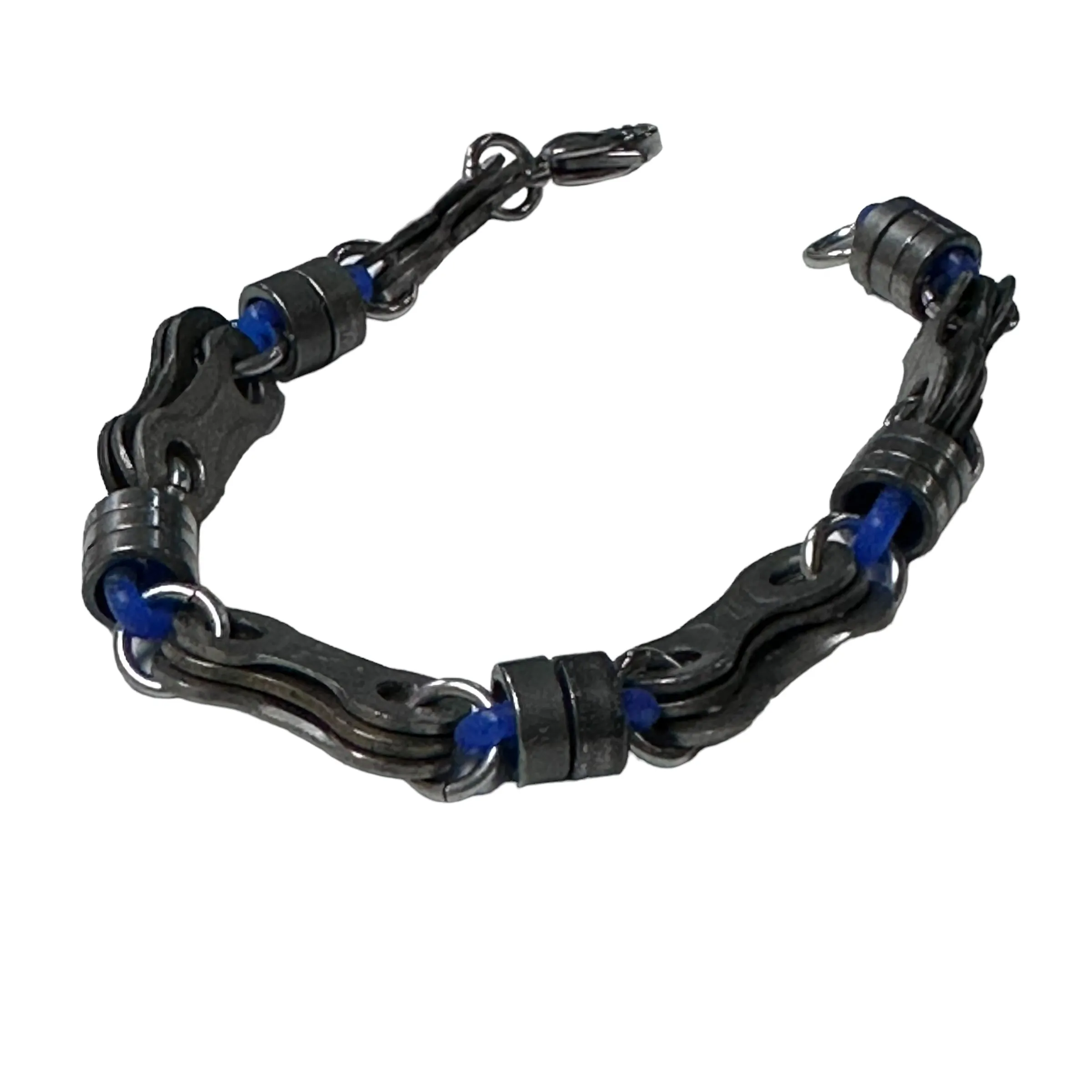 Bicycle Chain Links and Rollers Bracelet