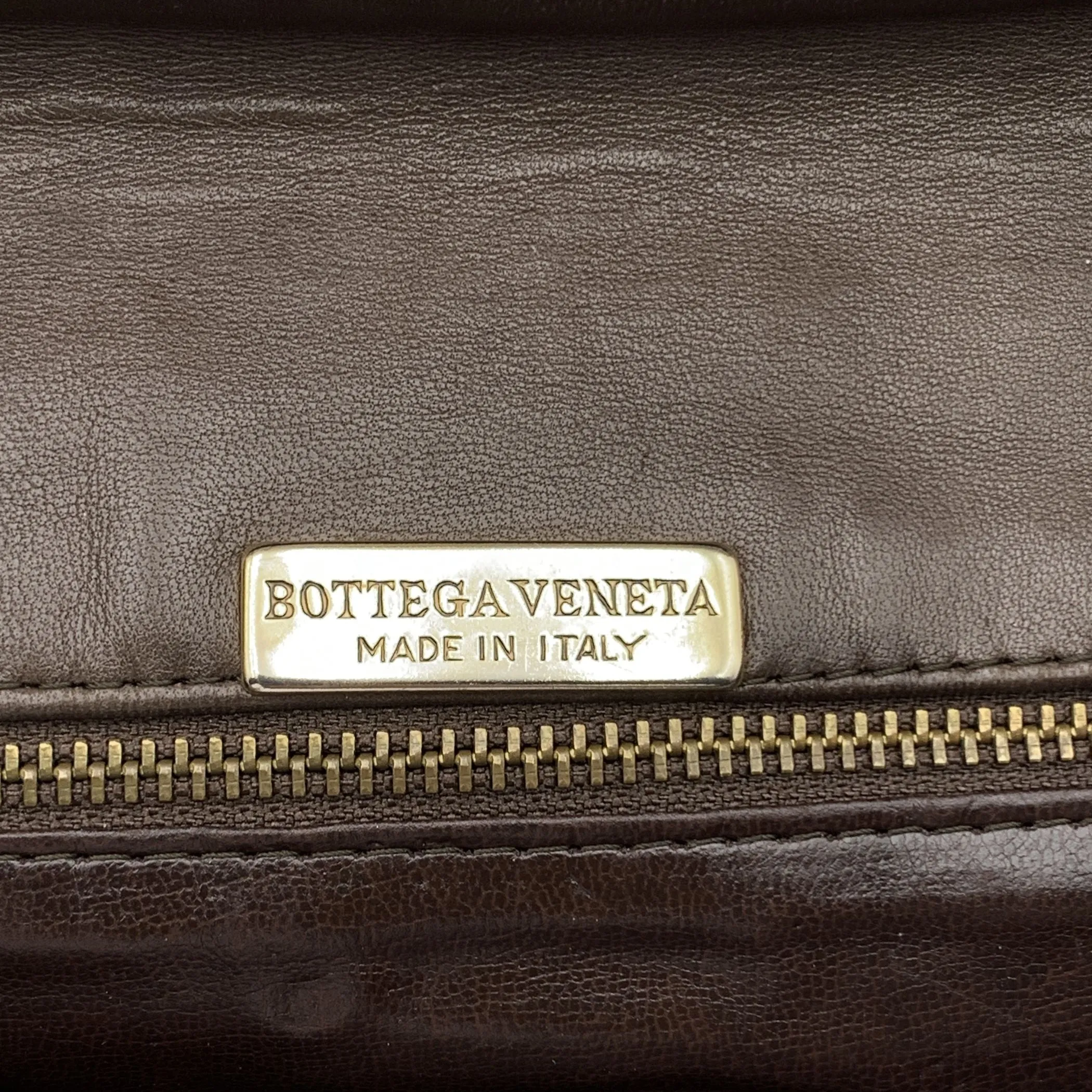 Bottega Veneta Vintage Brown Intrecciato Woven Crossbody Bag