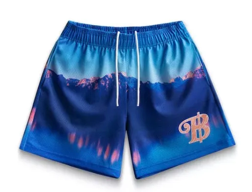 BRAVEST STUDIOS MOUNTAIN SHORTS BLUE