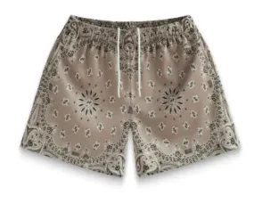 BRAVEST STUDIOS PAISLEY V2 SHORTS CAMEL