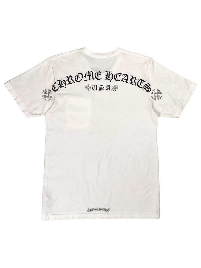 Chrome Hearts White Spellout Logo Tee (2) Vintage