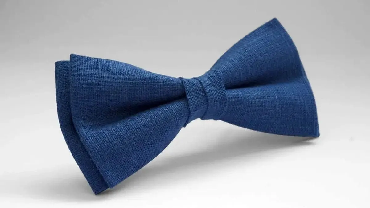 Classic Blue Bow Tie - Timeless Accessory for Weddings and Special Occasions