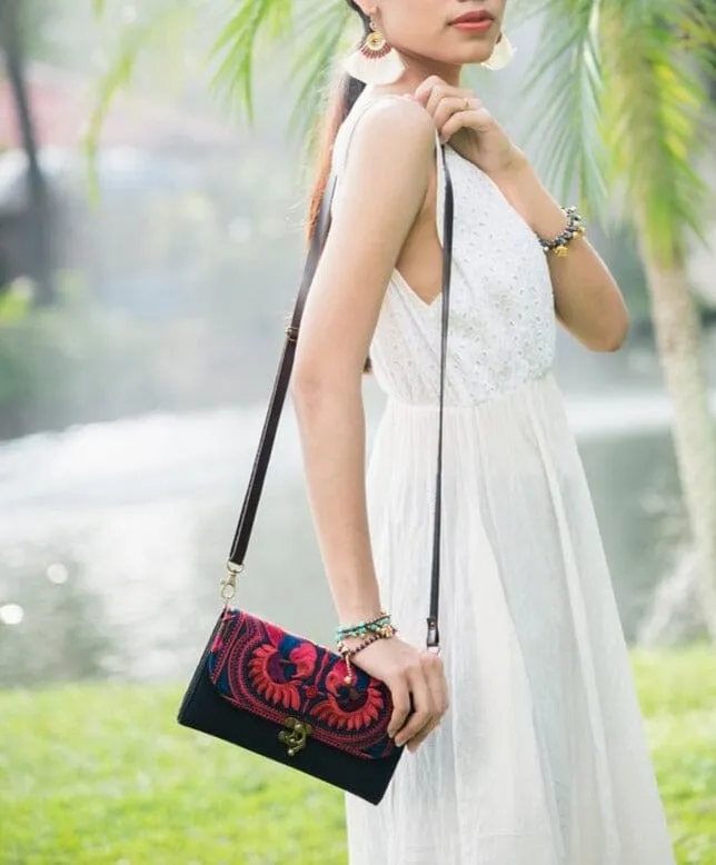 Colorful Bohemian Bag/Clutch - Embroidered Purse/Wallet