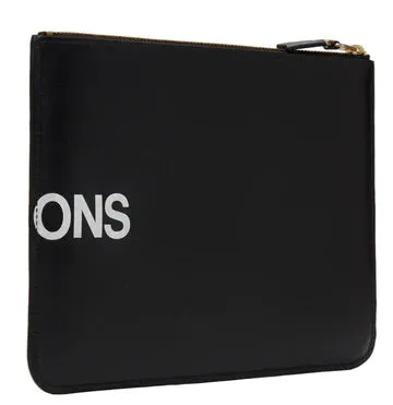 COMME DES GARÇONS HUGE CLUTCH LOGO BLACK