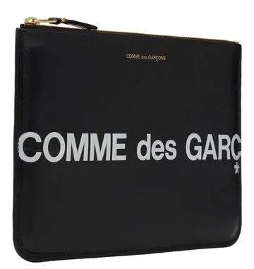 COMME DES GARÇONS HUGE CLUTCH LOGO BLACK