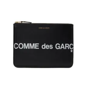 COMME DES GARÇONS HUGE CLUTCH LOGO BLACK