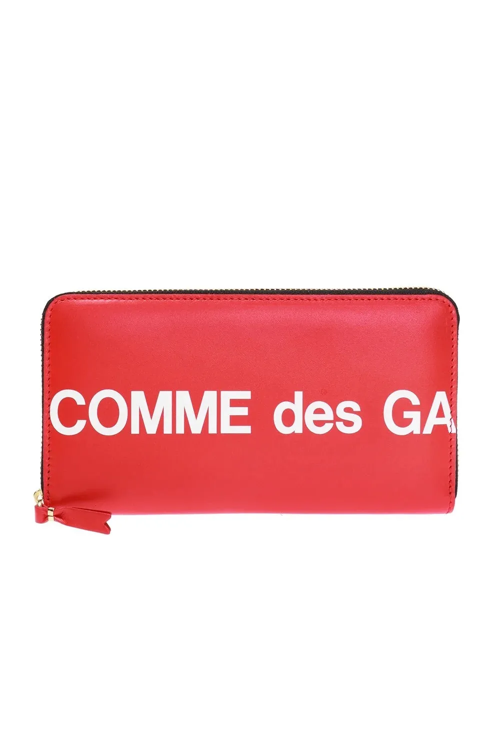 COMME DES GARÇONS HUGE LOGO CONTINENTAL WALLET RED