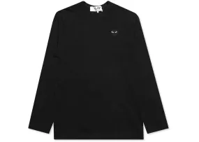 COMME DES GARÇONS PLAY BLACK EMBLEM LONG SLEEVE BLACK