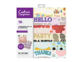 Crafter's Companion 12" x 12" Die Cut Topper Pad - Everyday Sentiments