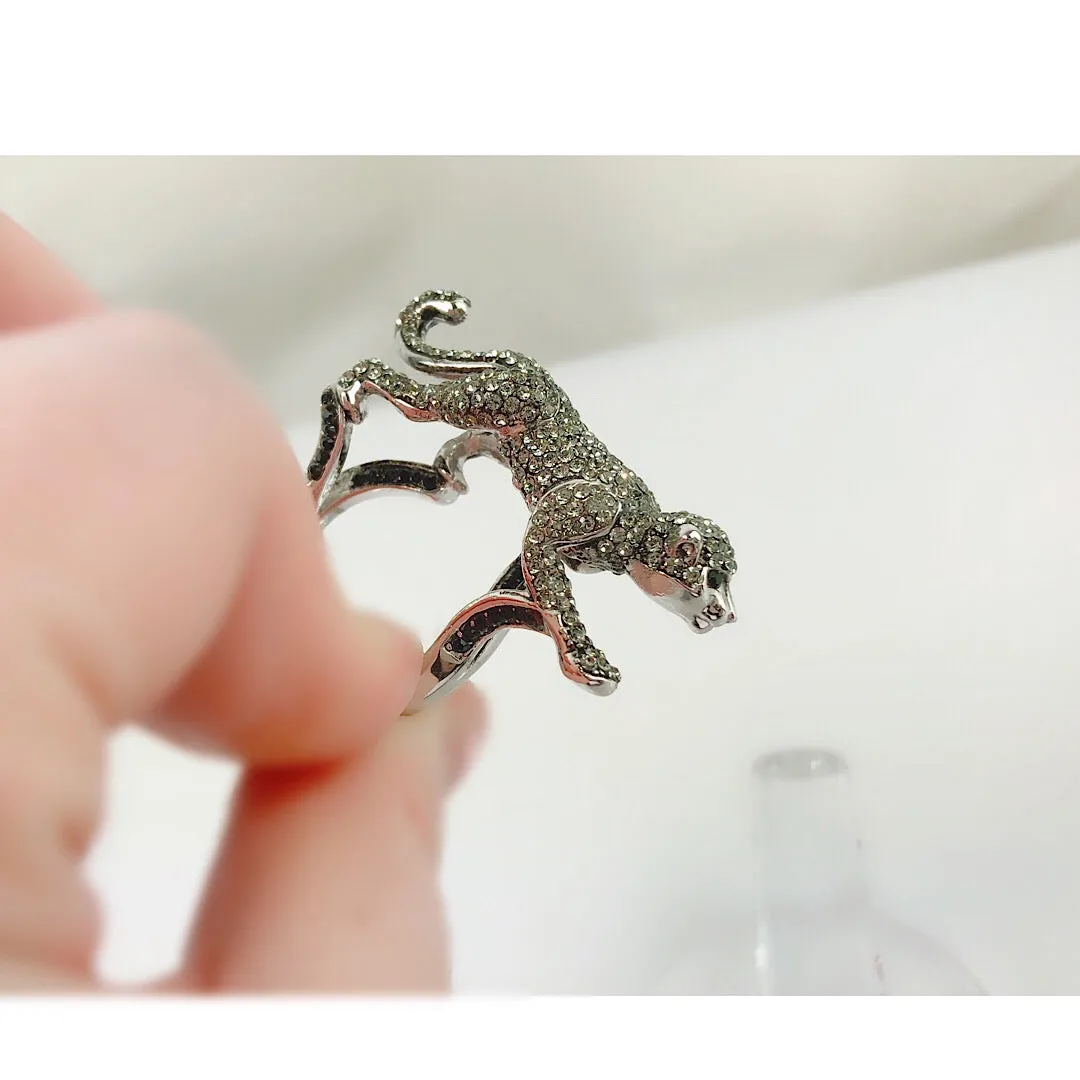 Custom Made Amazing Panther Cocktail Ring