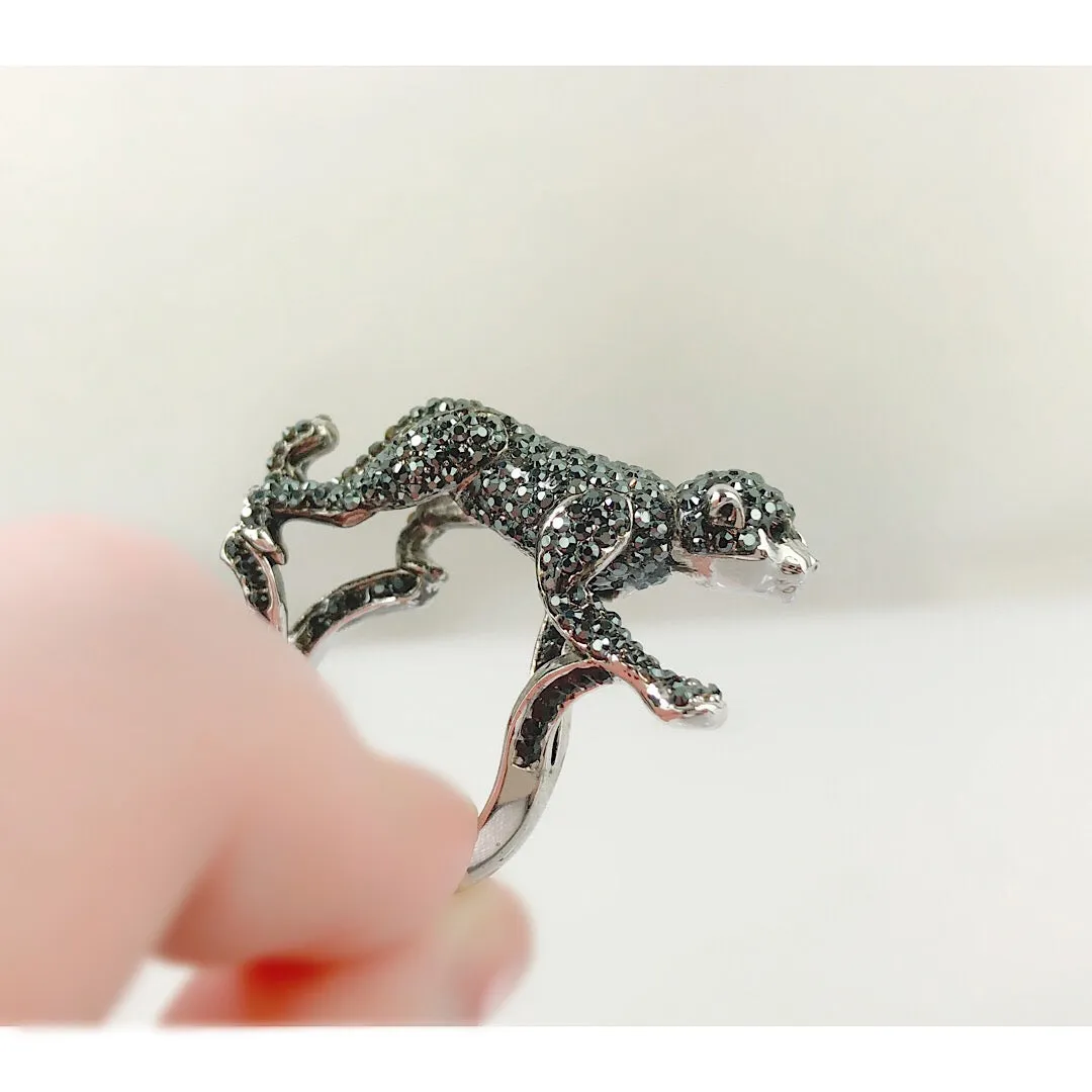 Custom Made Amazing Panther Cocktail Ring