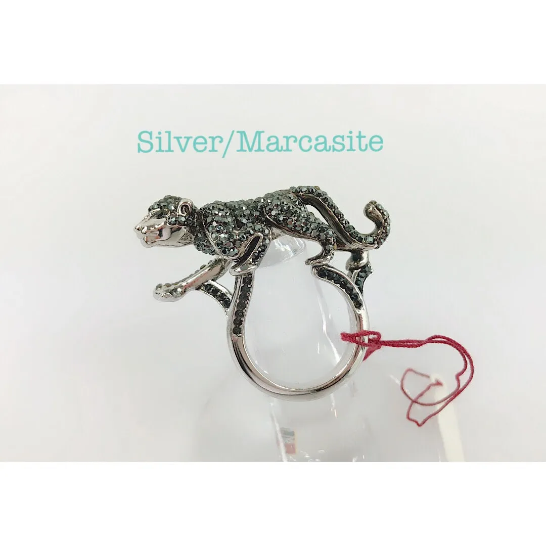 Custom Made Amazing Panther Cocktail Ring