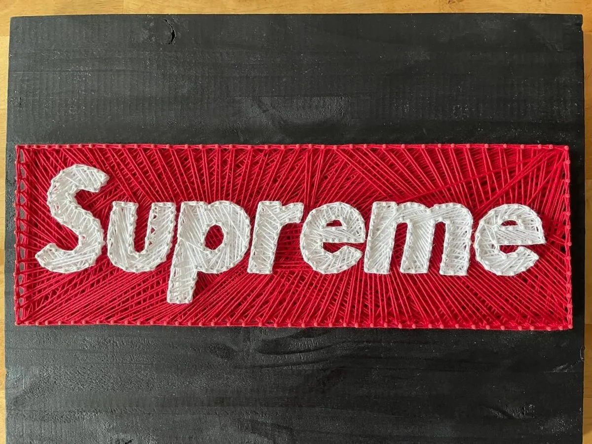 Custom String Art - Supreme Box Logo