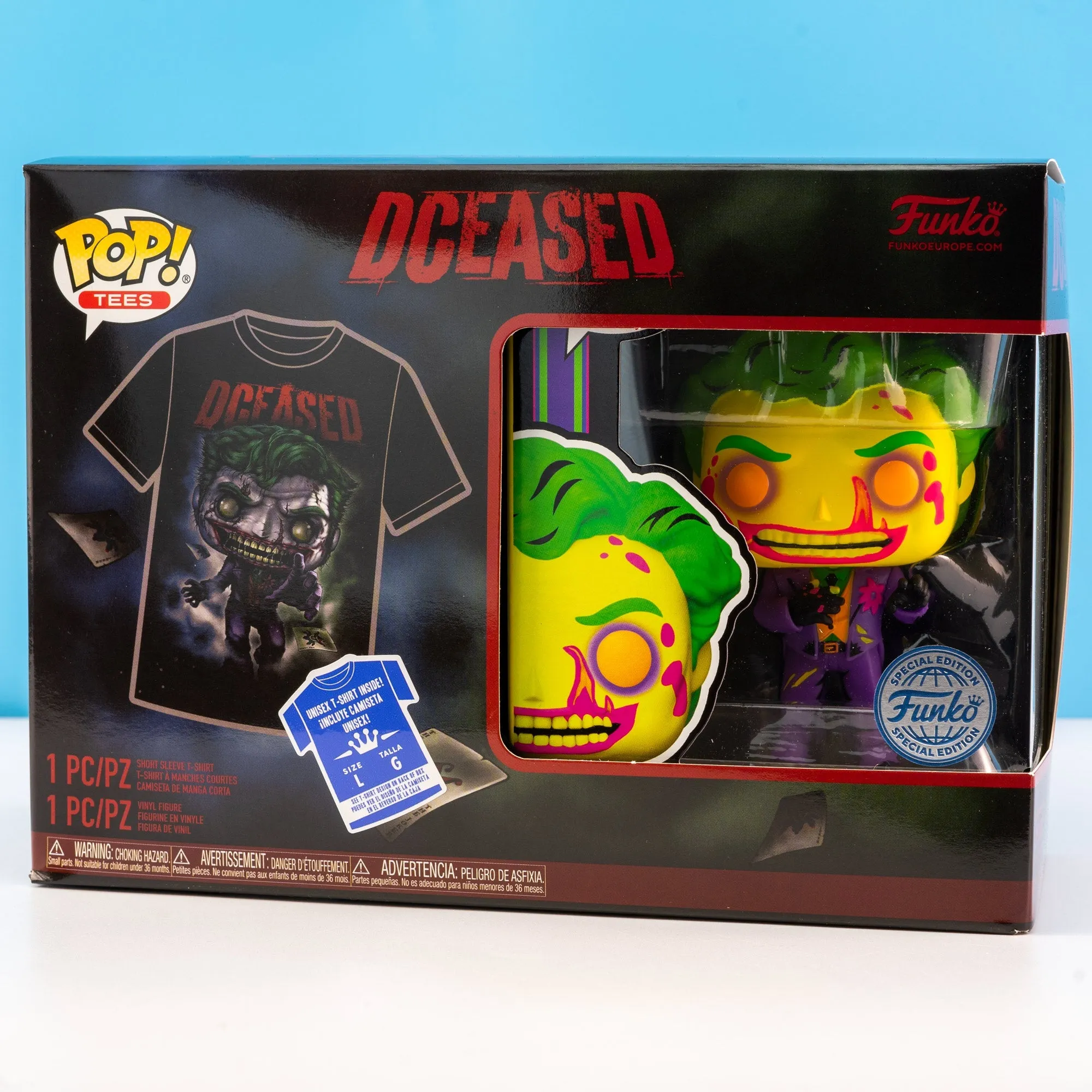 DC Comics DCeased The Joker Pop! Vinyl and Tee Set