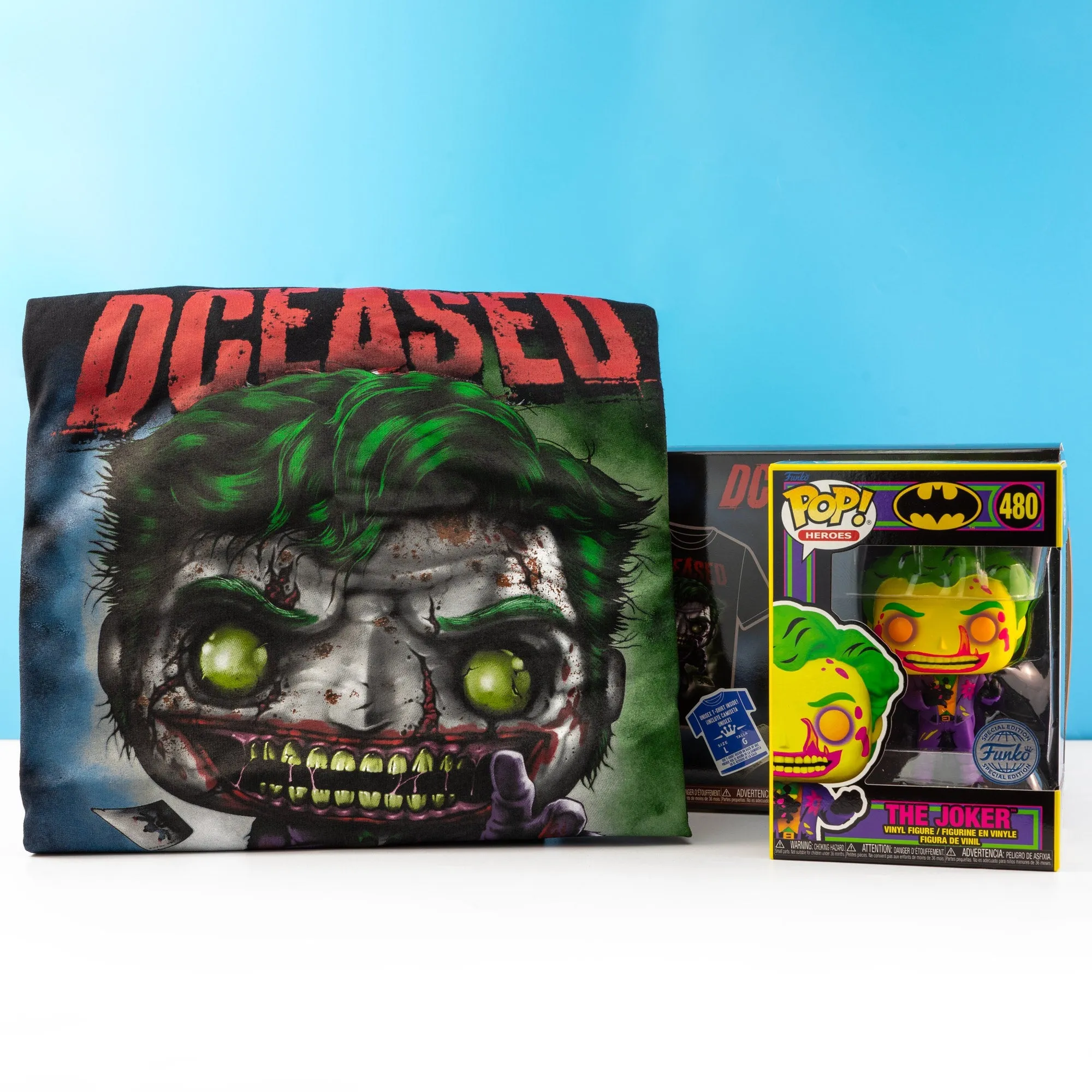 DC Comics DCeased The Joker Pop! Vinyl and Tee Set