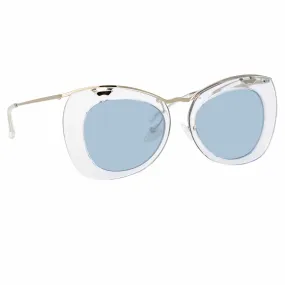 Dries Van Noten Ladies Cat Eye Blue Sunglasses DVN193C5SUN