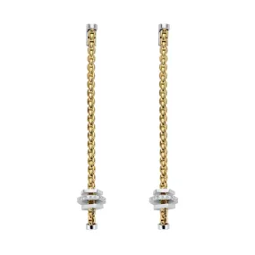 FP Eka 18ct Yellow Gold .3ct Diamond Drop Earrings