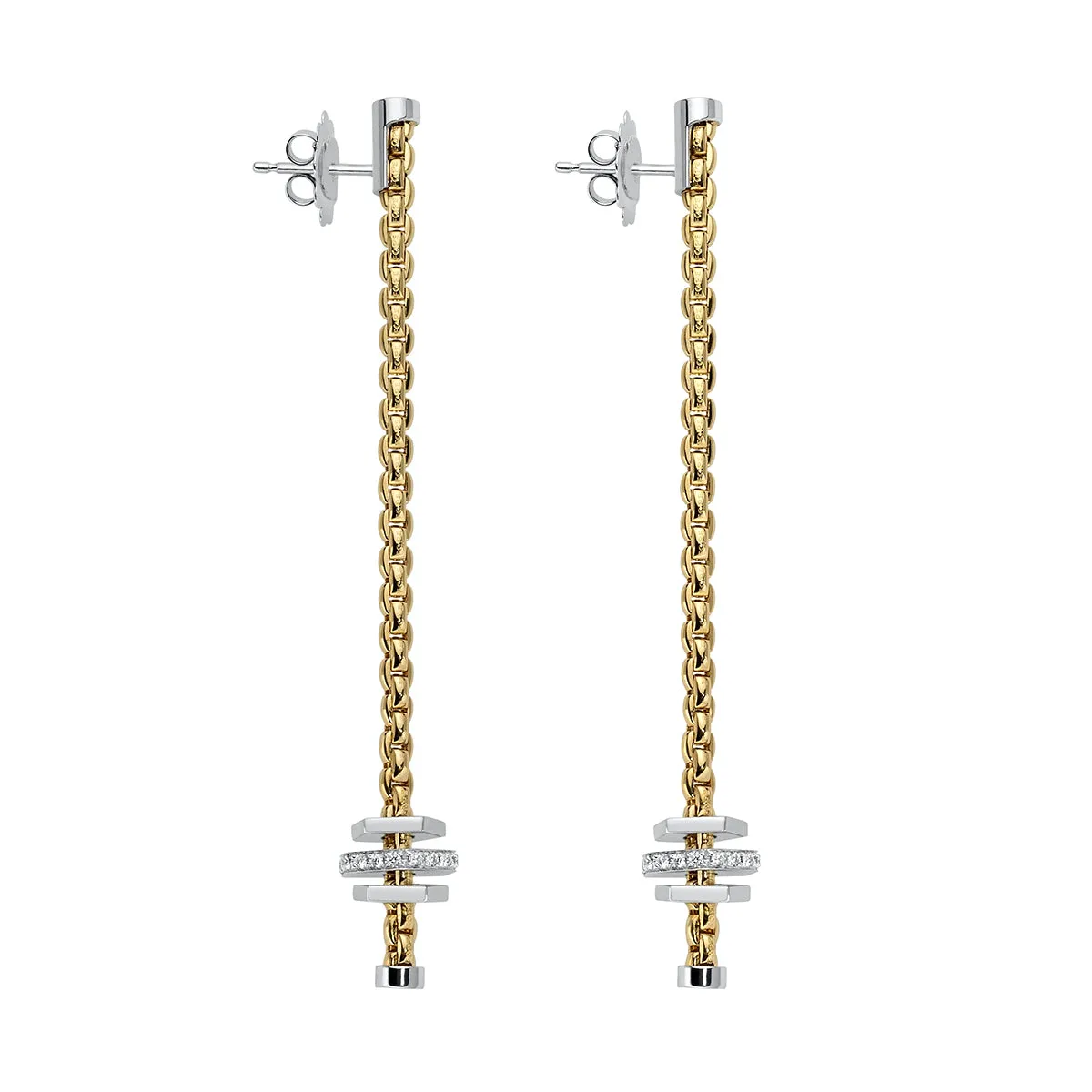 FP Eka 18ct Yellow Gold .3ct Diamond Drop Earrings