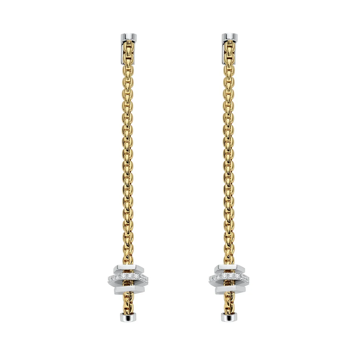 FP Eka 18ct Yellow Gold .3ct Diamond Drop Earrings