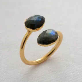 Gold Plated Labradorite Ring