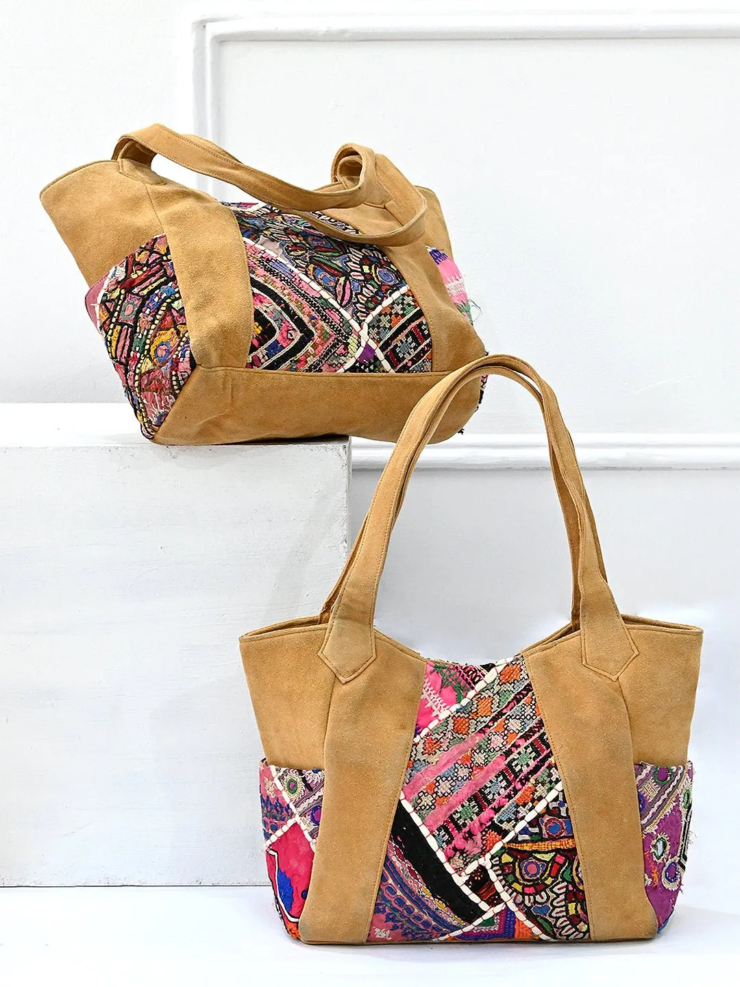 KHAMSIN - VINTAGE FABRIC PATCHWORK HAND BAG