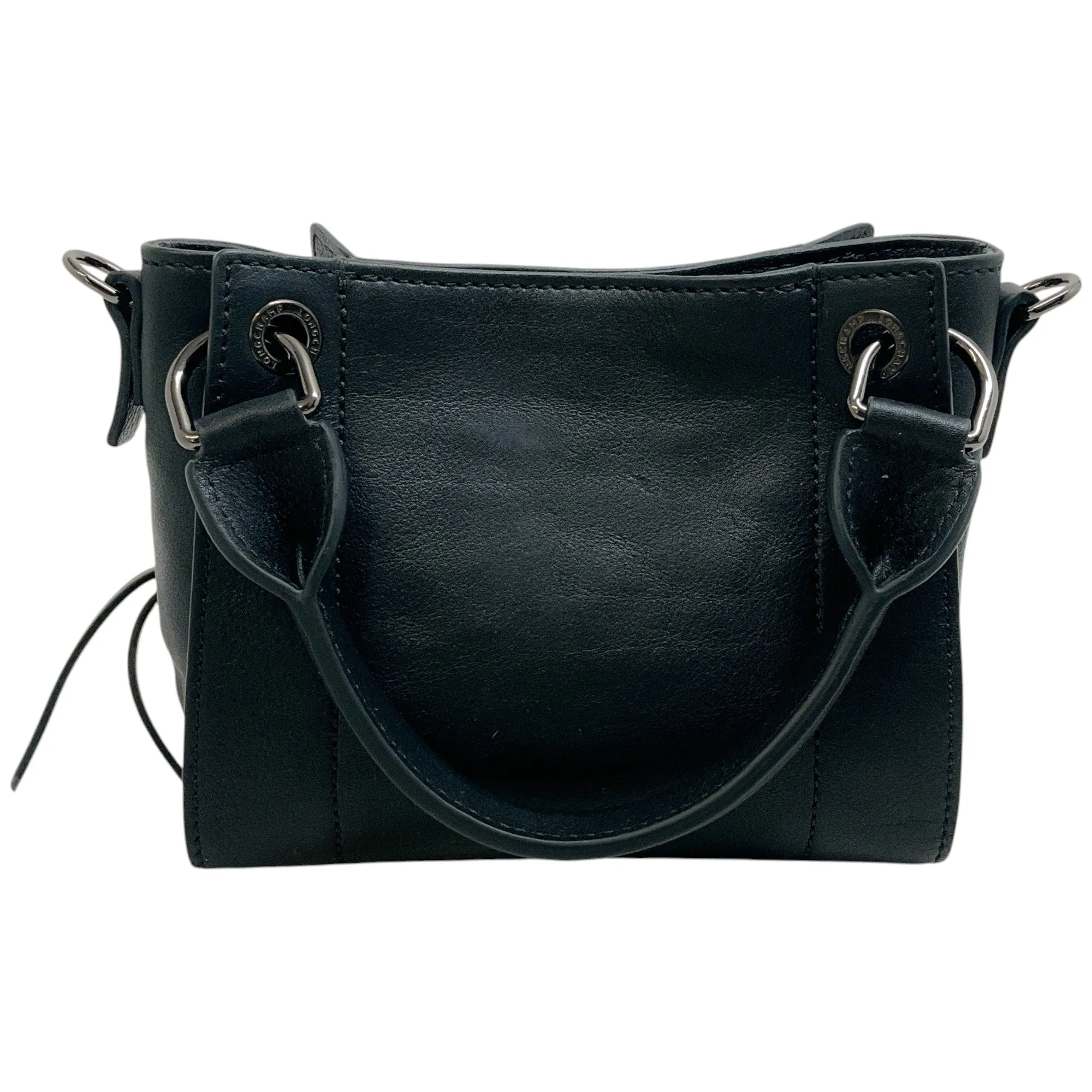 Longchamp Black Leather Extra Small 3D Crossbody Bag