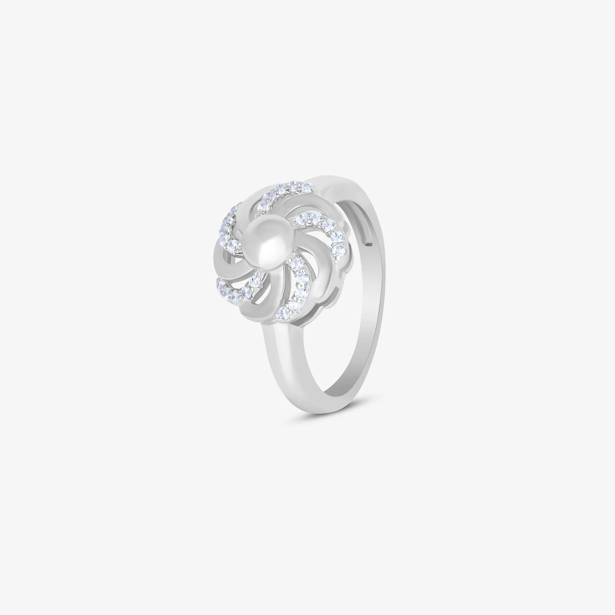 Lustrous Pearl Silver Ring