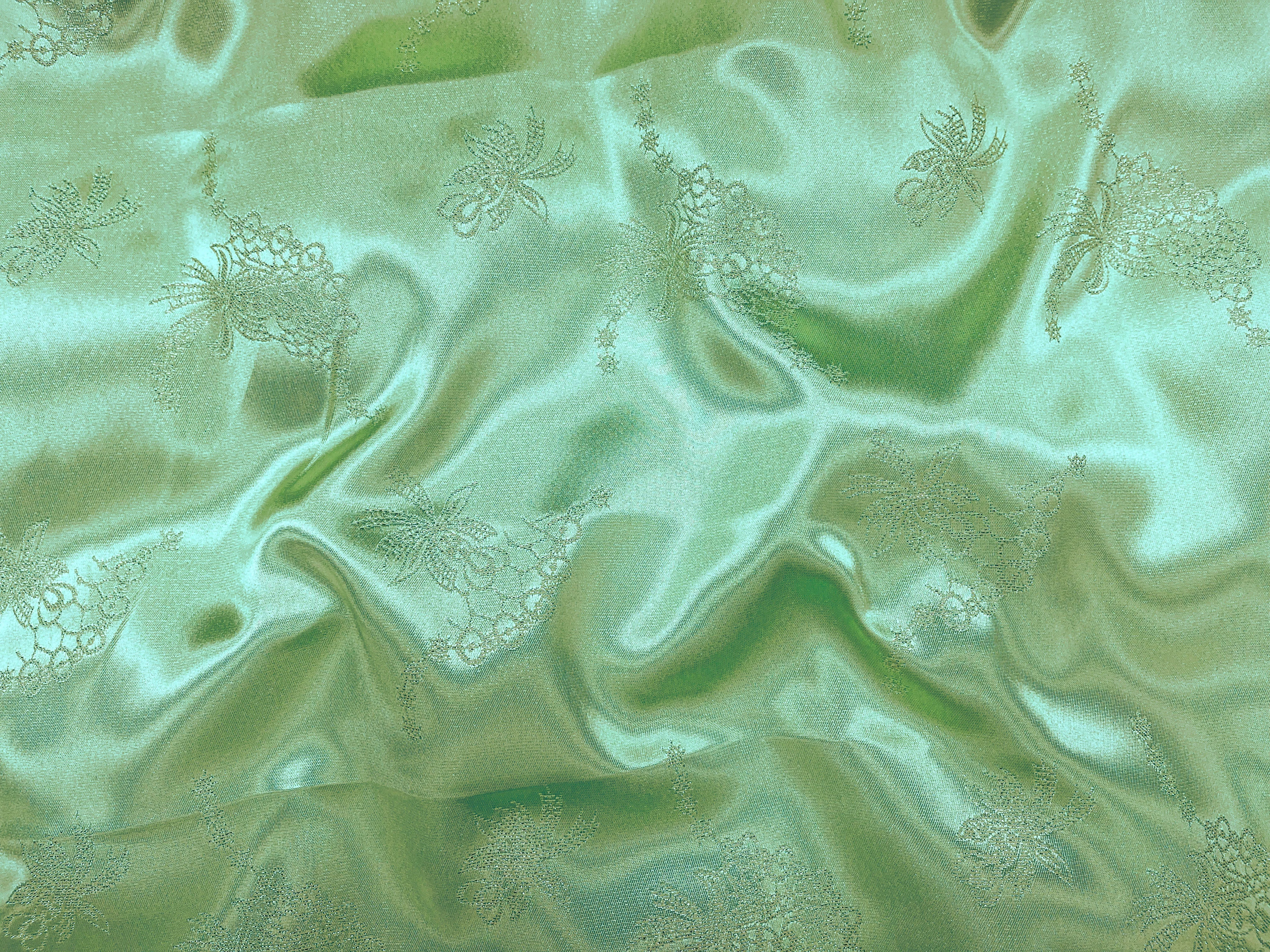 Metallic Satin Jacquard Fabric