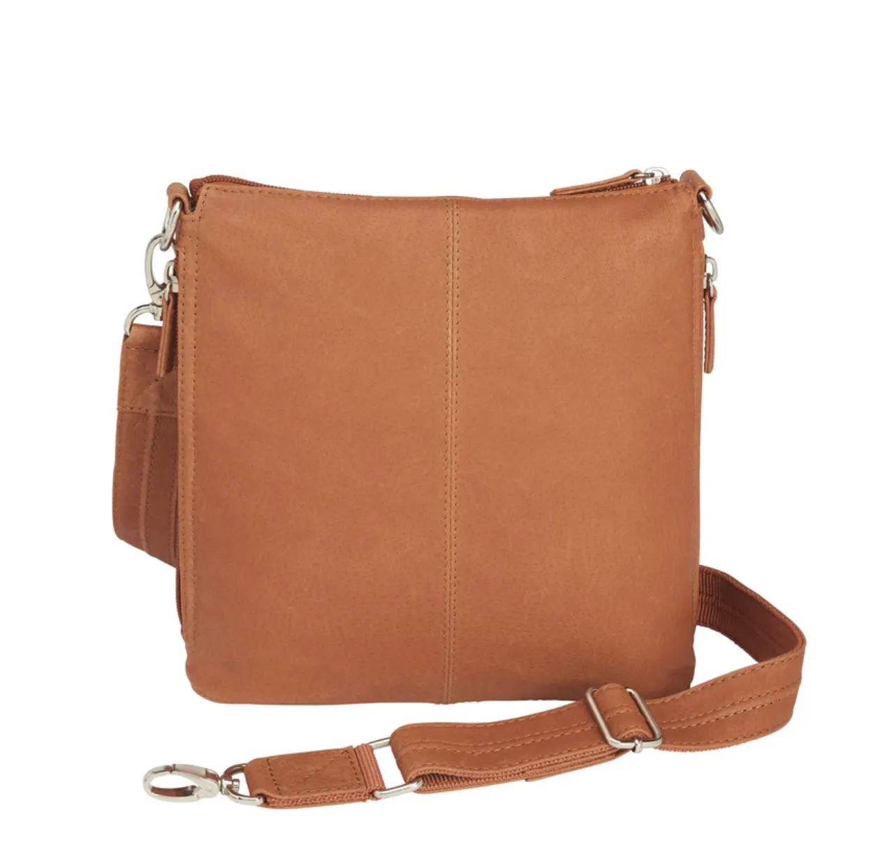 Perfect Leather Flat Sac Concealed Carry Crossbody Purse