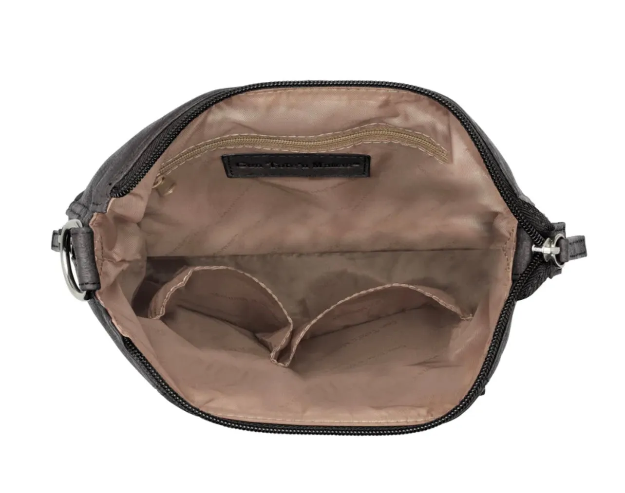 Perfect Leather Flat Sac Concealed Carry Crossbody Purse