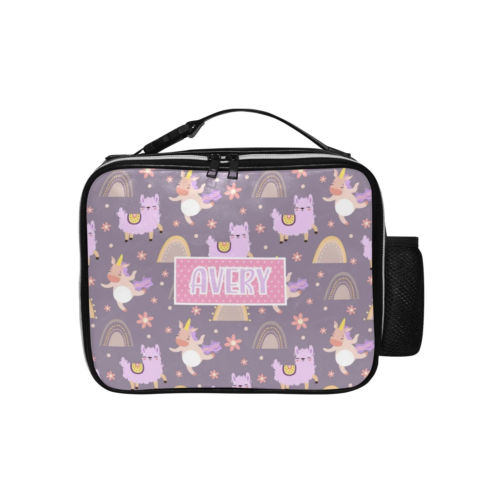 Personalized Custom Unicorn Llama Lunch Box *Matching Tumbler Available*