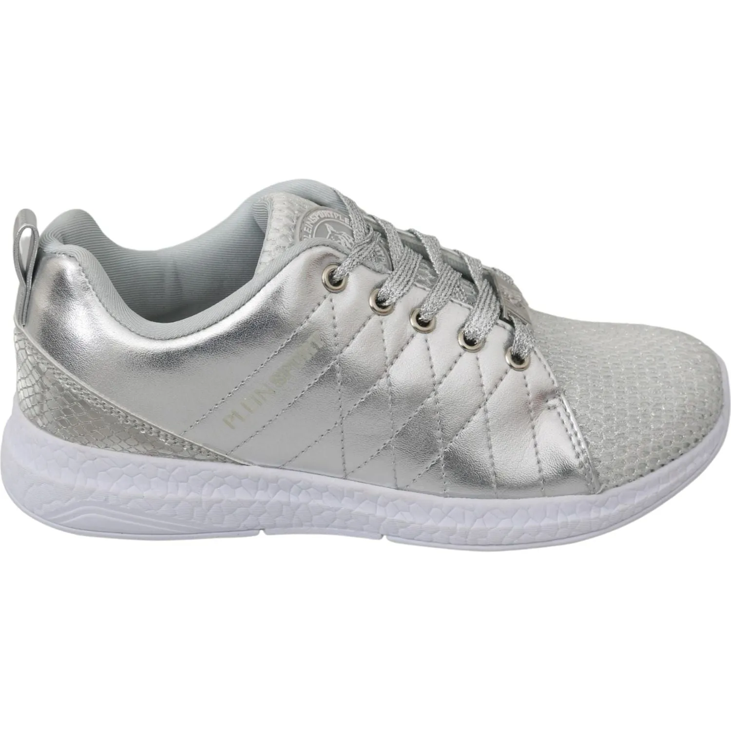 Philipp Plein Sleek Silver Sneakers for Trendsetters