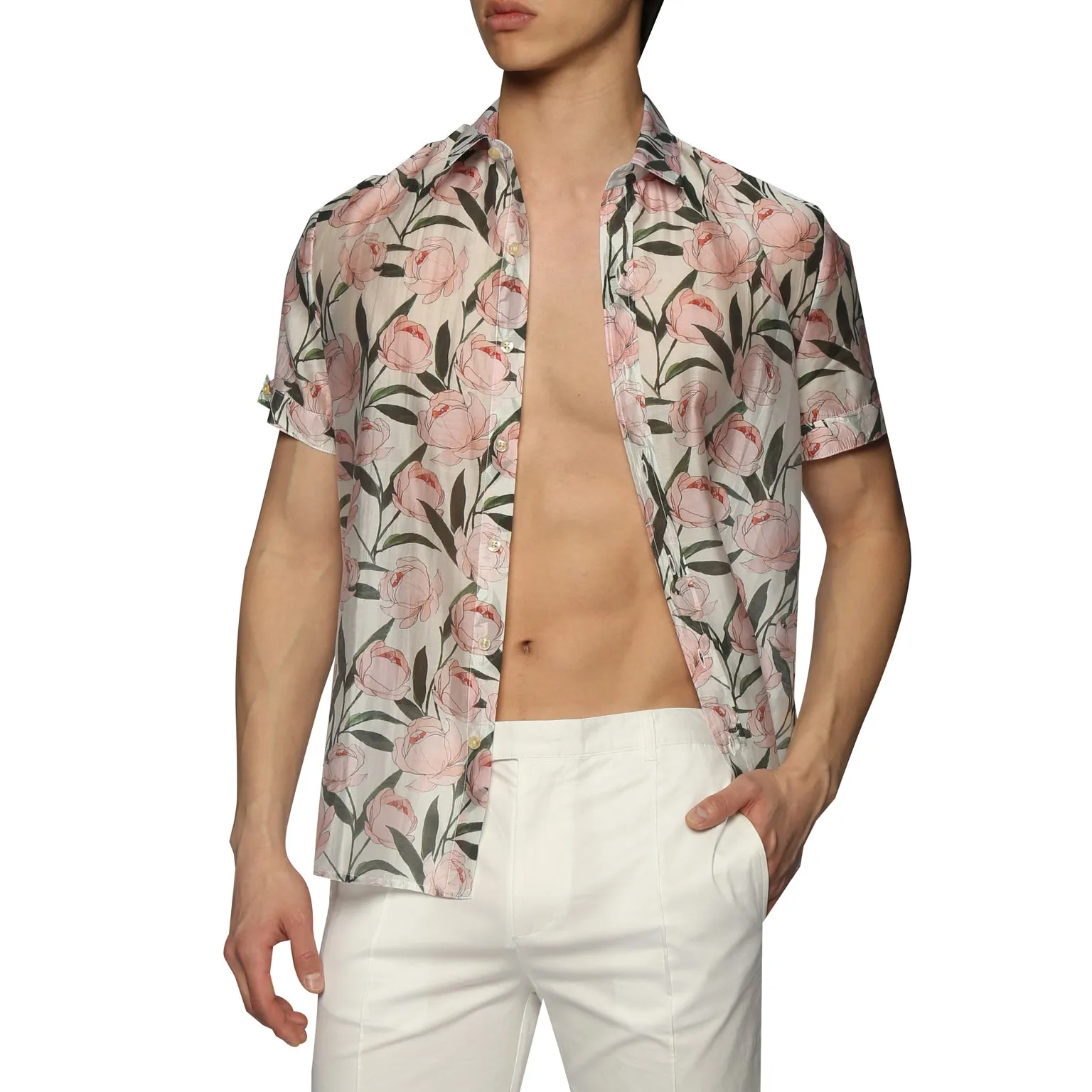 Pink Tivoli Print Biscayne Shirt