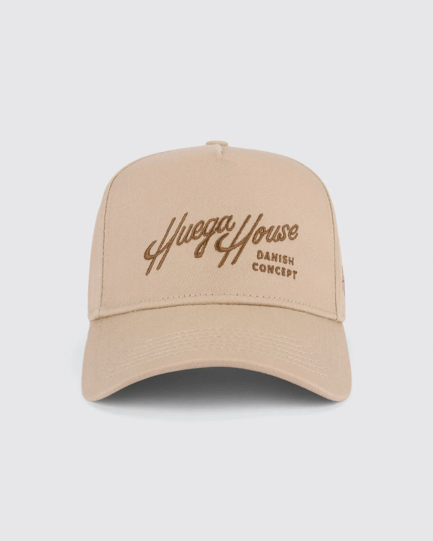 Retro Script | Khaki & Brown Hat