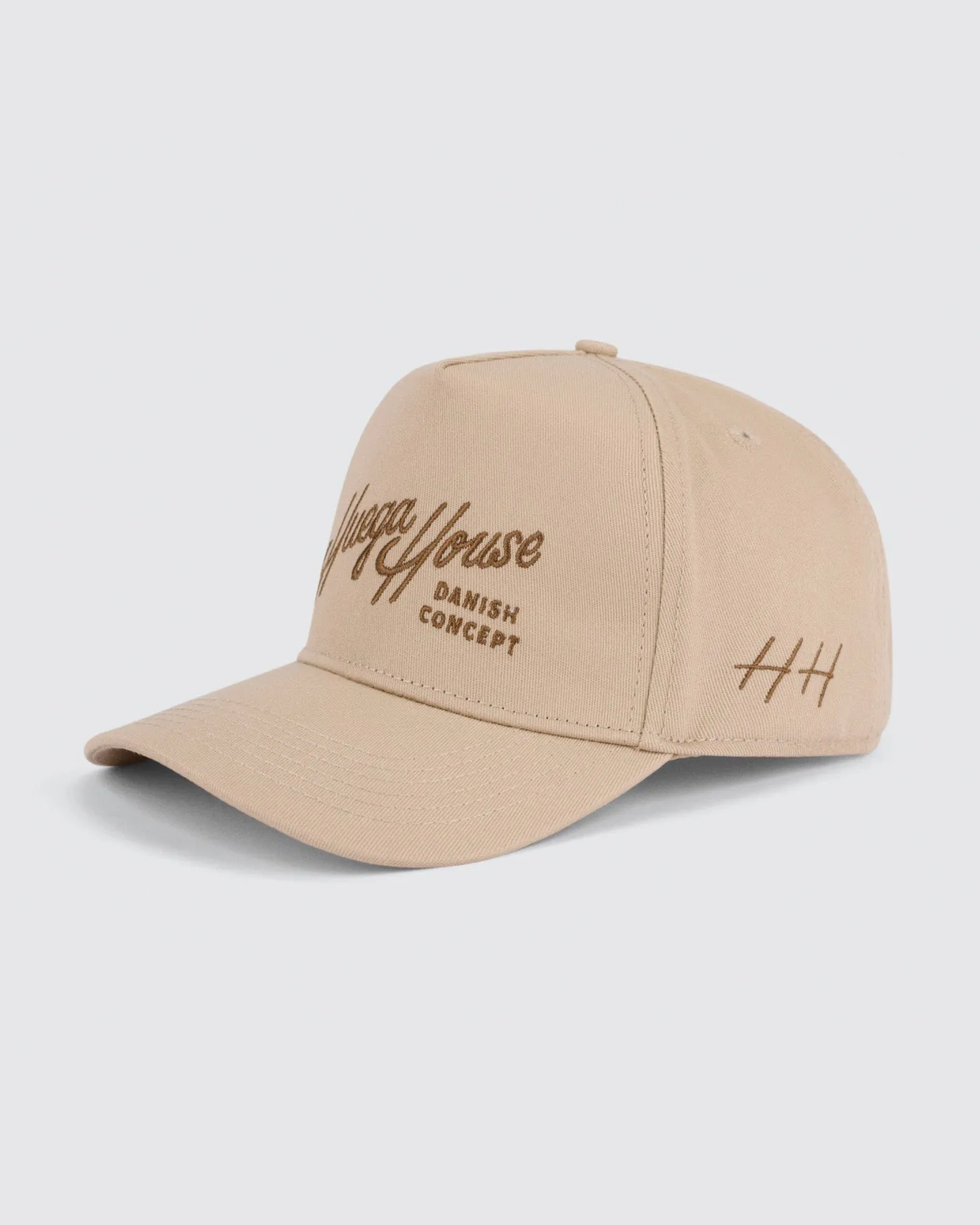 Retro Script | Khaki & Brown Hat