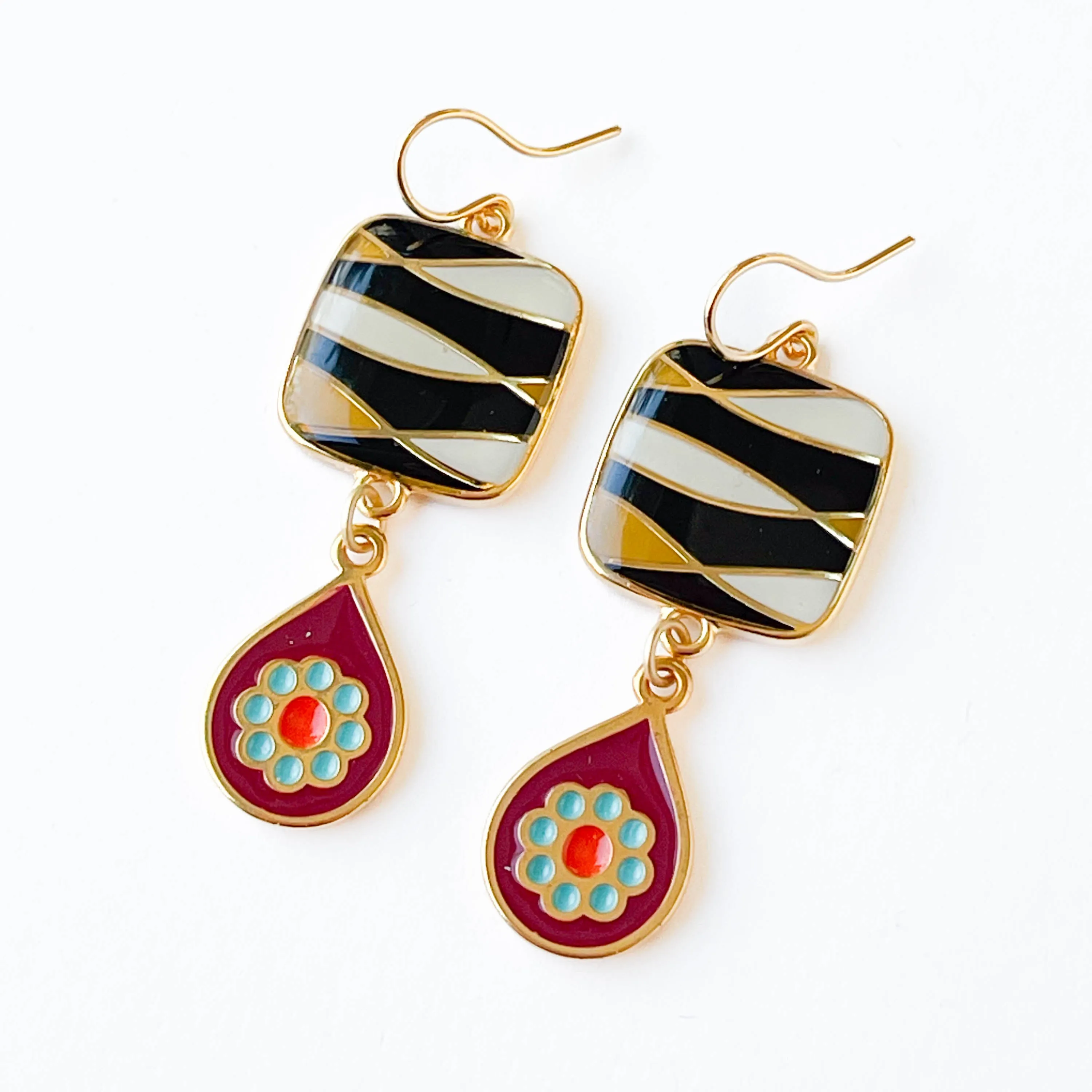 Retro Style Statement Earrings