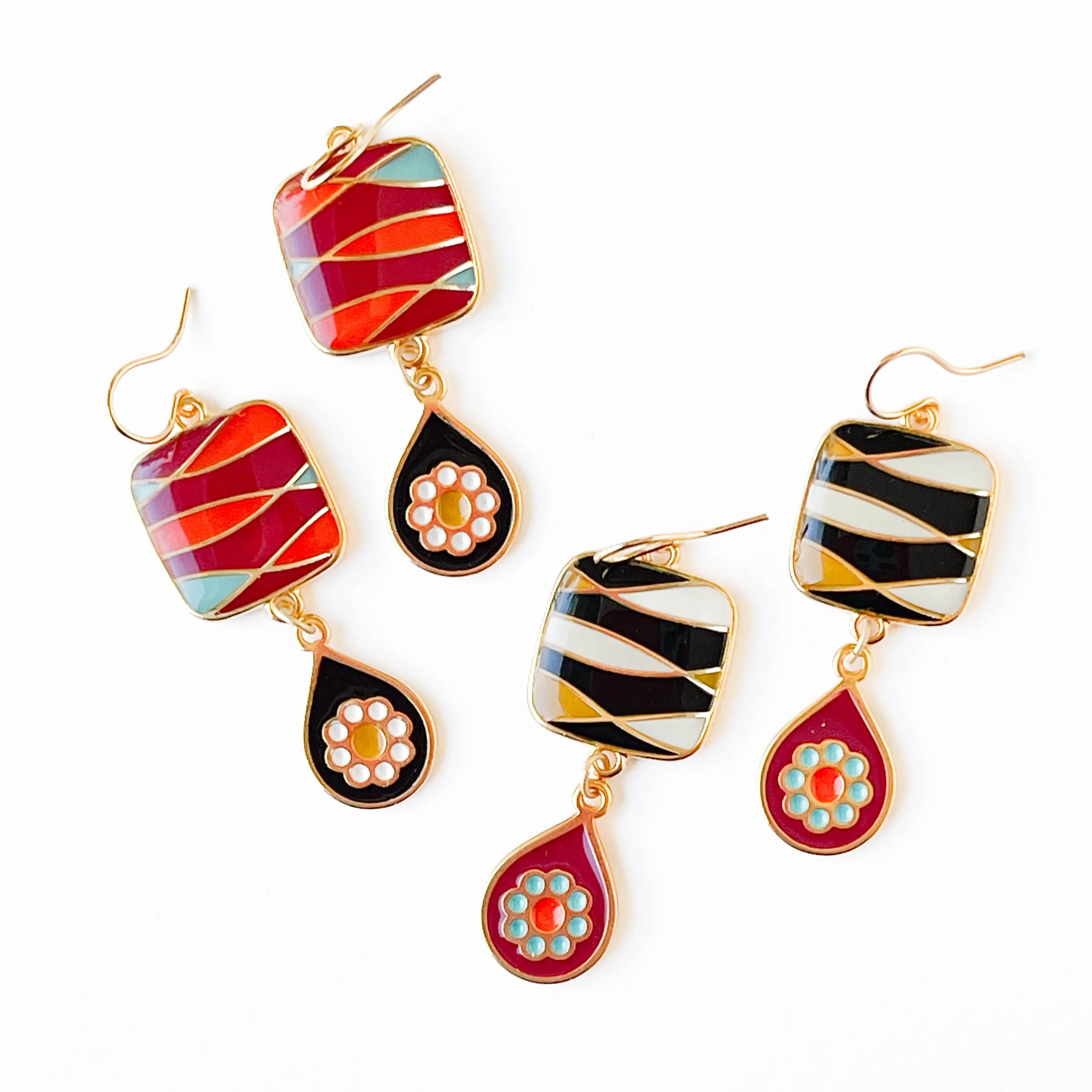 Retro Style Statement Earrings