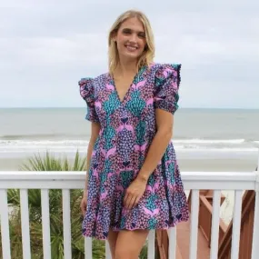 Simply Southern Tropical Ricrac Dress - Showcase Your Style with Vibrant Elegance