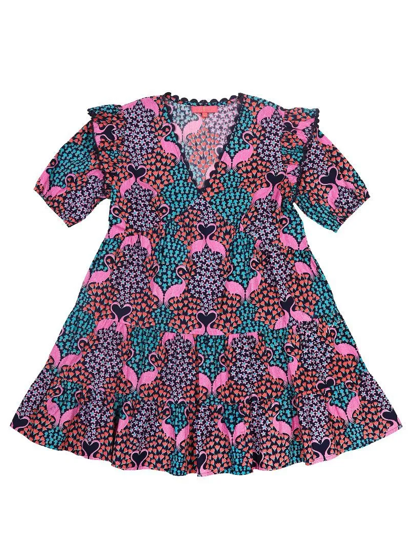 Simply Southern Tropical Ricrac Dress - Showcase Your Style with Vibrant Elegance